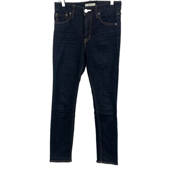 Moussy Women Size 26 Dark Wash Denim Skinny Jeans Cotton Blend Mid Rise EUC - Picture 1 of 5